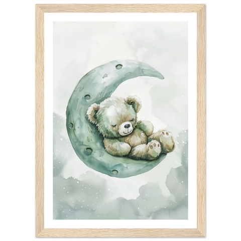 Nuit étoilée avec nounours lunaire