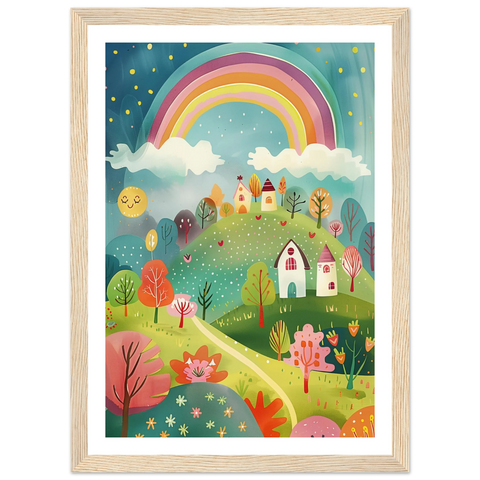 Arc-en-ciel et nature joyeuse